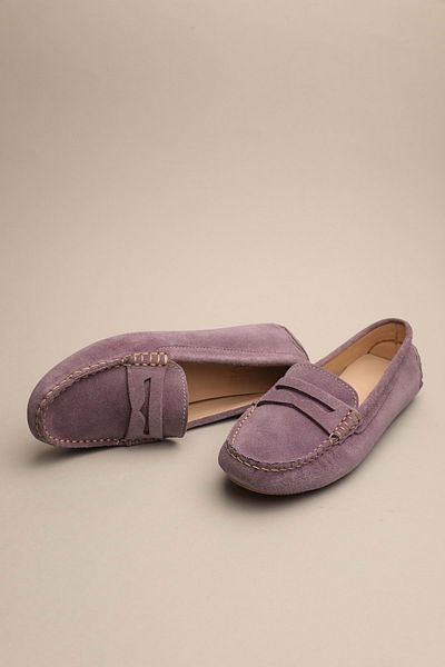 Gondol Mocasnic clasic de damă din piele naturală Liliac 37 Ttx.739