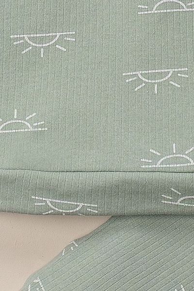 Mai Perla 2-Piece Baby Set with Sun Pattern on Top and Bottom