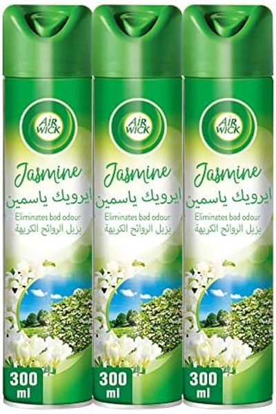 Air Wick Jasmine Aerosol, Easy to Use Air Freshener, Eliminates Bad Odour like Cat Litter Smell, 300