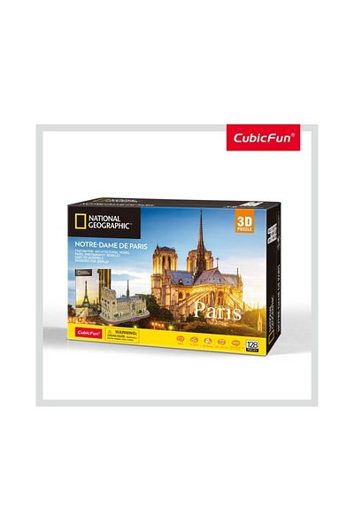 Cubic Fun Cubic Fun - Puzzle 3D si Brosura-Notre Dame Paris 128 Piese