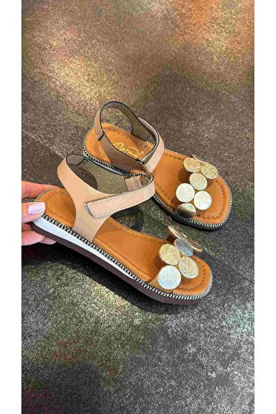 moona kids 31-36 Numara Kız Çocuk Deri Sandalet