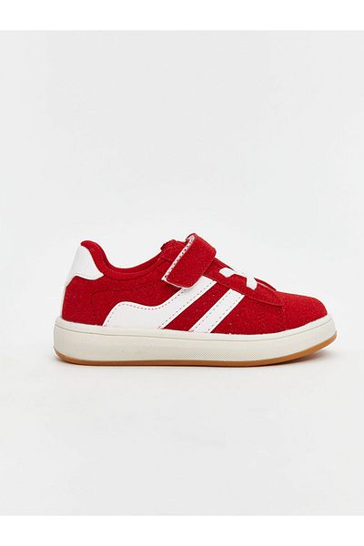 LC Waikiki Lcw Steps Red Lace and Velcro Baby Girl Sneakers