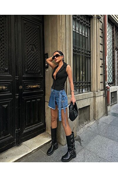 CAN ÇAPAR Kadın Mini Kargo Etek Şort