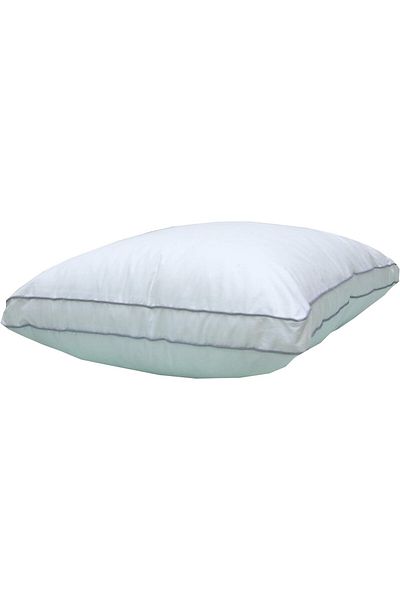 Comfy Luxurious Cotton Double Pipping Pillow - White