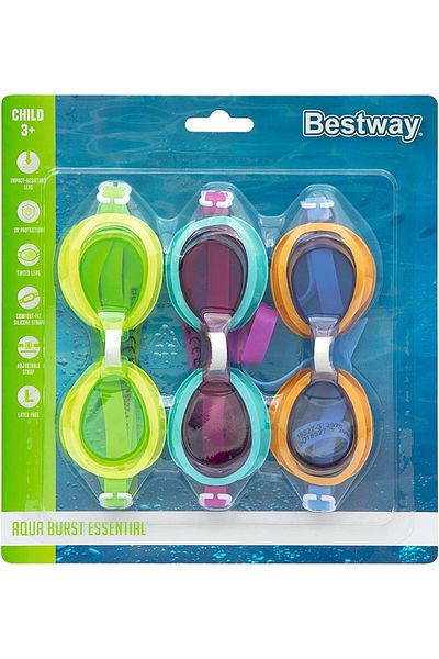 BESTWAY Hydro-Swim Lil Lighting Swimmer Goggles - Pack of 3