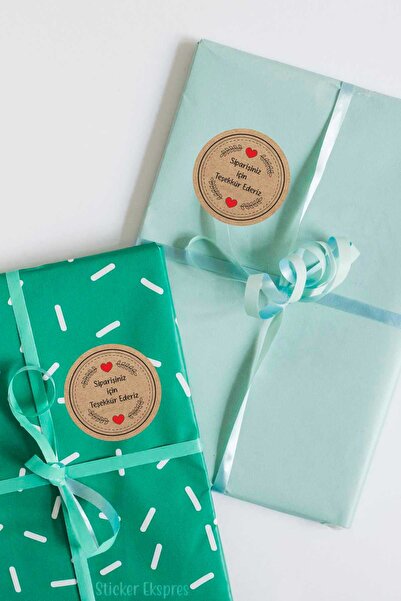 Sticker Ekspres Hvala vam na porudžbini Koža Kraft-izgledaće pakovanje i nale...