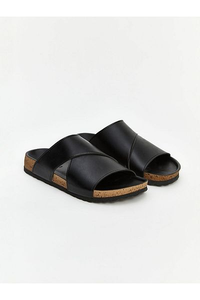 LC Waikiki Leather Look Men's Slippers