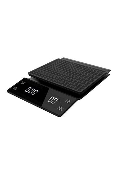 Generic Food Scale With Timer And Waterproof Silicone Pad Black 18cm