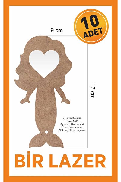 birlazer Deniz Kızı Aşk Aynası  Ahşap Boyama Okul Diy Etkinlik Aktivite Sanat