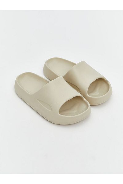 LC Waikiki Lcw Steps Beige Single Striped Boy's Slippers