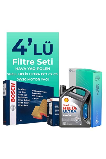 Bosch Fiat Fiorino 1.3 Dizel Filtre Bakım Seti Shell Motor Yağlı EURO 6 (2015-2024) 4 Lü