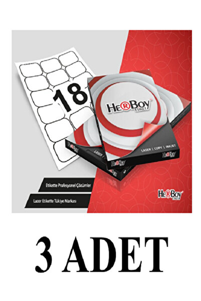 Herboy 3 عبوات Hb-1018 63.5X46.6MM ملصق ليزر 100 قطعة
