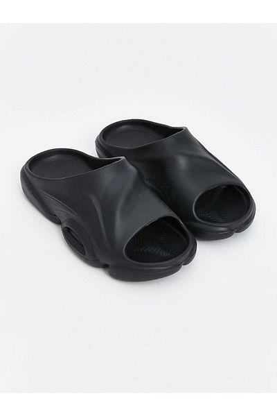 LC Waikiki Lcw Steps Black Thick Soled Men's House Slippers