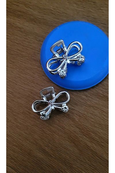 GÜLPEŞE Pachet de 2 închizătoare de zăvor din metal minimal de culoare argintie