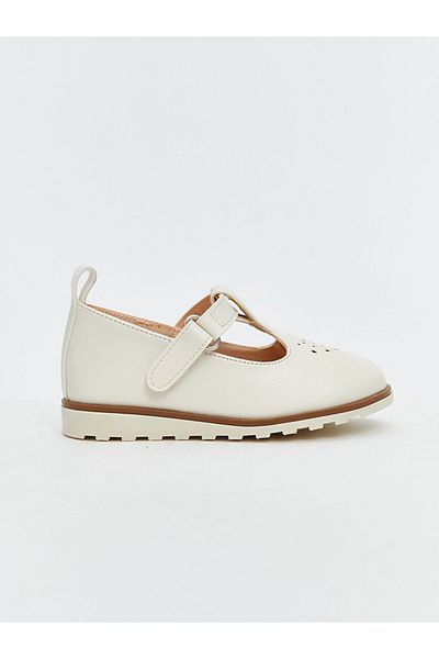 LC Waikiki Μπαλαρίνες LCW STEPS Beige Leather Look Baby Girl