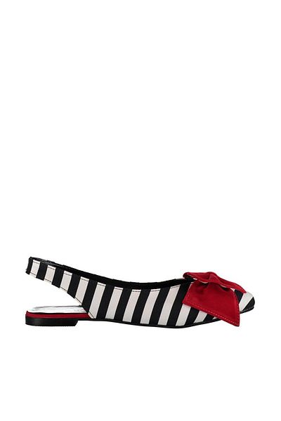 Fox Shoes Černo/bílo/červené dámské baleríny D 726774404