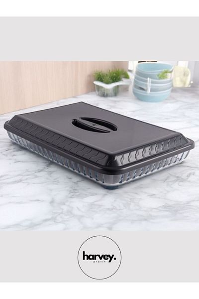 Harvey Plastic Rectangular Pyrex Lid - Boron Glass Lid