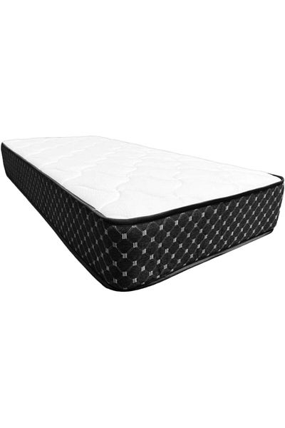 Comfy White Flat Satin 190x90x10cm Medicated Long Mattress with Black Border