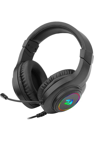 REDRAGON RGB Wired Gaming Headset H260 by Redragon with Microphone, Over-Ear, Black
