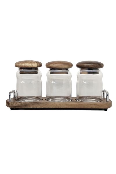 Billi Multip-urpose spice rack made of natural Thai wood. 4 pieces.
