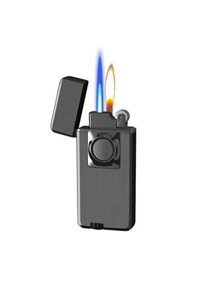 hızıroğulları Düğmeli Çift Alev Rüzgar Geçirmez Gazlı Lüks Çakmak