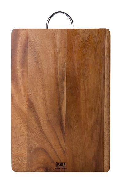 Billi Natural Thai Wood Rectangular Cutting and Serving Board,capacity. 15 inches / 33 × 22.9 × 2.5 CM