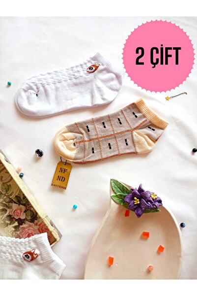 ENEFENDİ 2 PERECHI DE ȘOSETE BUMBAC CU VÂRFA FĂRĂ CUSĂTURI CIZME SCURTĂ CU MO...