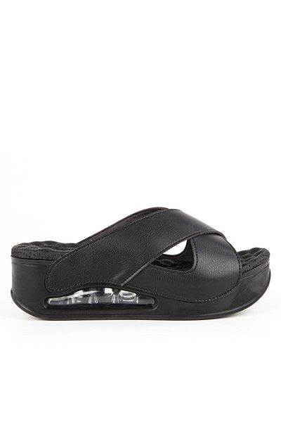 Muya A 6719218   New Season 2025 Women's Black Daily Slippers