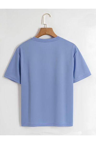 SOFTWAY Unisex Oversize Crew Neck T-Shirt - ΜΠΛΕ