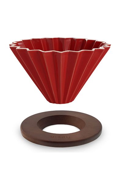 MIBRU Coffee ciramic dripper zigzag v01 1-2 cups red