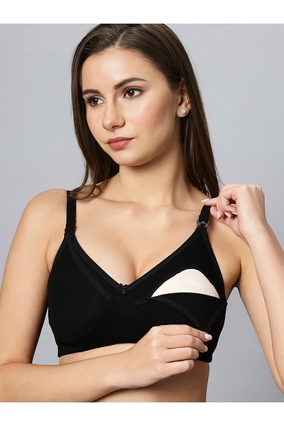 Tummy Women's Soft Comfortable Wirefree Bamboo Cotton Non-Padded Nursing & Maternity Bra