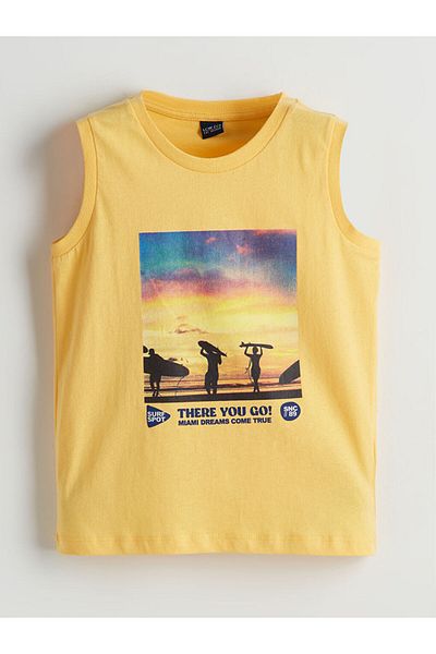 LC Waikiki New Season Crew Neck Printed Boys Undershirt - S5Jb68Z4
