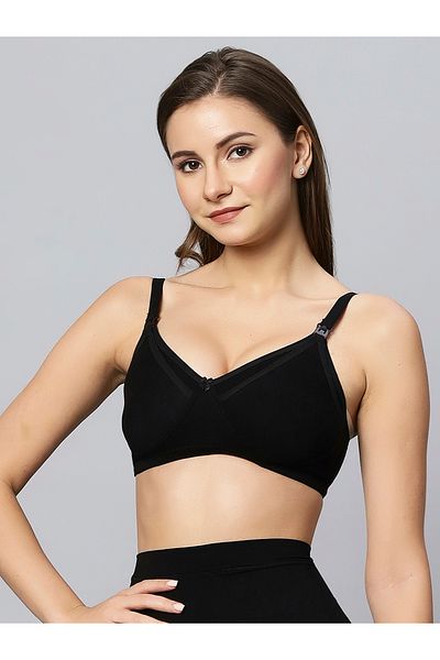 Tummy Women's Soft Comfortable Bamboo Cotton Non-Padded Nursing Bra with 2pc Breast Pads