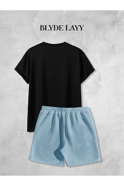 BLYDE LAYY Unisex Palm Printed Shorts-T-Shirt Set