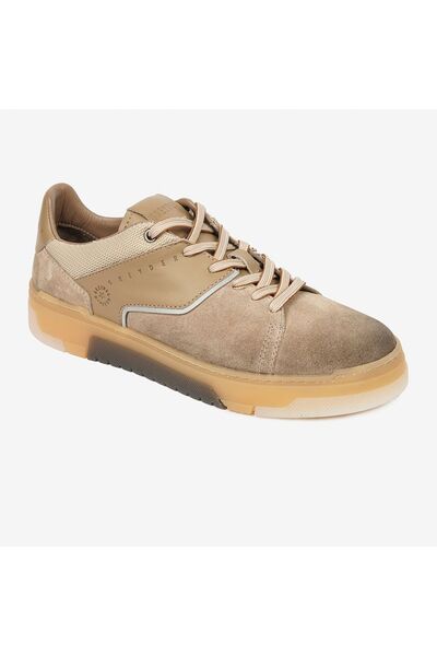 Greyder Erkek Vizon Hakiki Deri Sneaker Ayakkabı 4K1SA17760