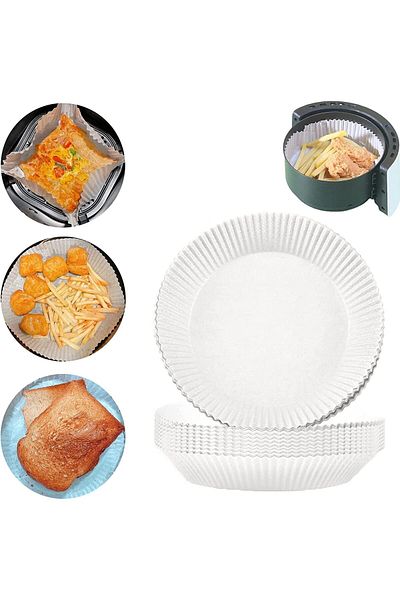 MIBRU Air fryer paper food plate liner white
