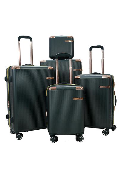 MORANO 5-piece luggage set with 4 wheels, solid and modern design
