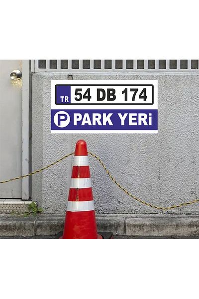 zafrakreklam Personalizable Parking Sign Plate 40X20 cm Polycarbonate