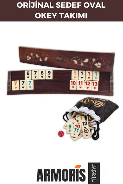 Armoris New Series Vip Oversized Cue Entertainment Hobby Game 101 Tree Original Mother of Pearl Oval Okey Team