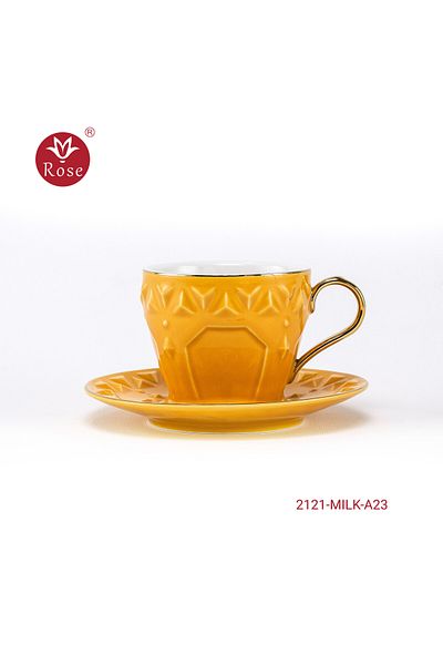 Rose CR-2121-12-Piece Porcelain Cup Set