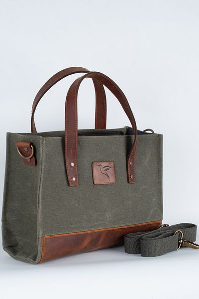 Wings Of Simurg Butikmutik Real Leather-Canvas Bag