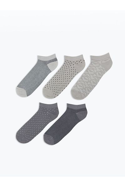 LC Waikiki Lcw Accessories Mixed Pattern Men's Booties Socks 5-Piece