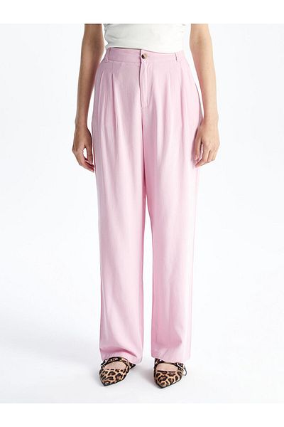 LC Waikiki New Season Linen Mixed Women's Pleated Trousers - S5Gt52Z8