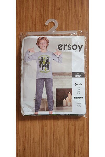 Ersoy 7-8 Years Old Boy's Long Sleeve Pajama Set
