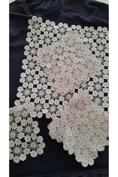 Papatyam Hand Knitted Crochet 9 Pcs Napkin(20X20) 1 Pcs Napkin(40X40) Display Case/Vintage/Dowry Lace/Cotton Rope