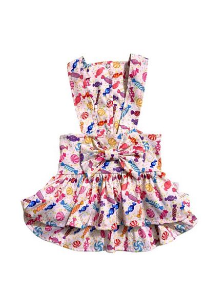 GedyCo Candy Ruffle Salopet Small Breed Dog Dress