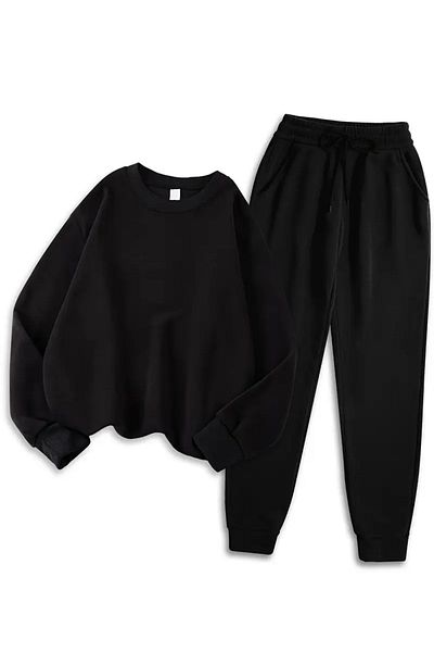 BRLKN Unisex Crew Neck Tracksuit Set 3 Thread Cotton New Season