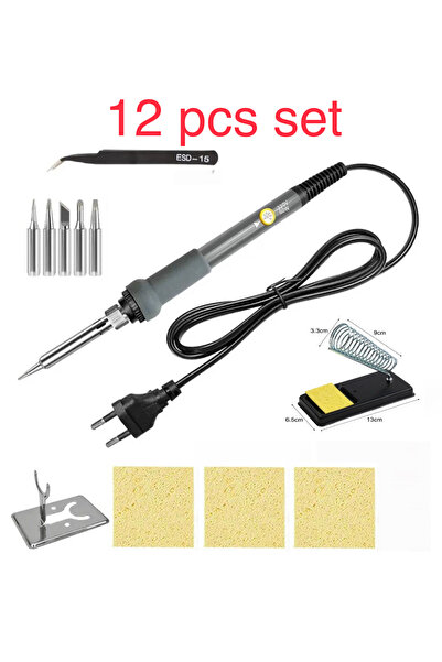 BGA 12 pcs Havya seti, 60 W 220 V sıcaklık ayarlanabilir şalter 200 – 450 ℃, ...