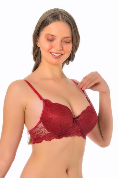 AKALA حمالة صدر نسائية مبطنة من الدانتيل الرخامي (سلكية) 3008-1154