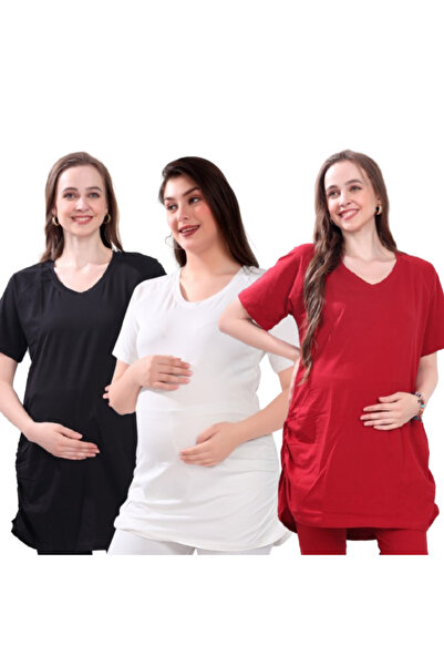 Tummy Pack of 3 Soft & Comfortable Maternity T-shirt for Women